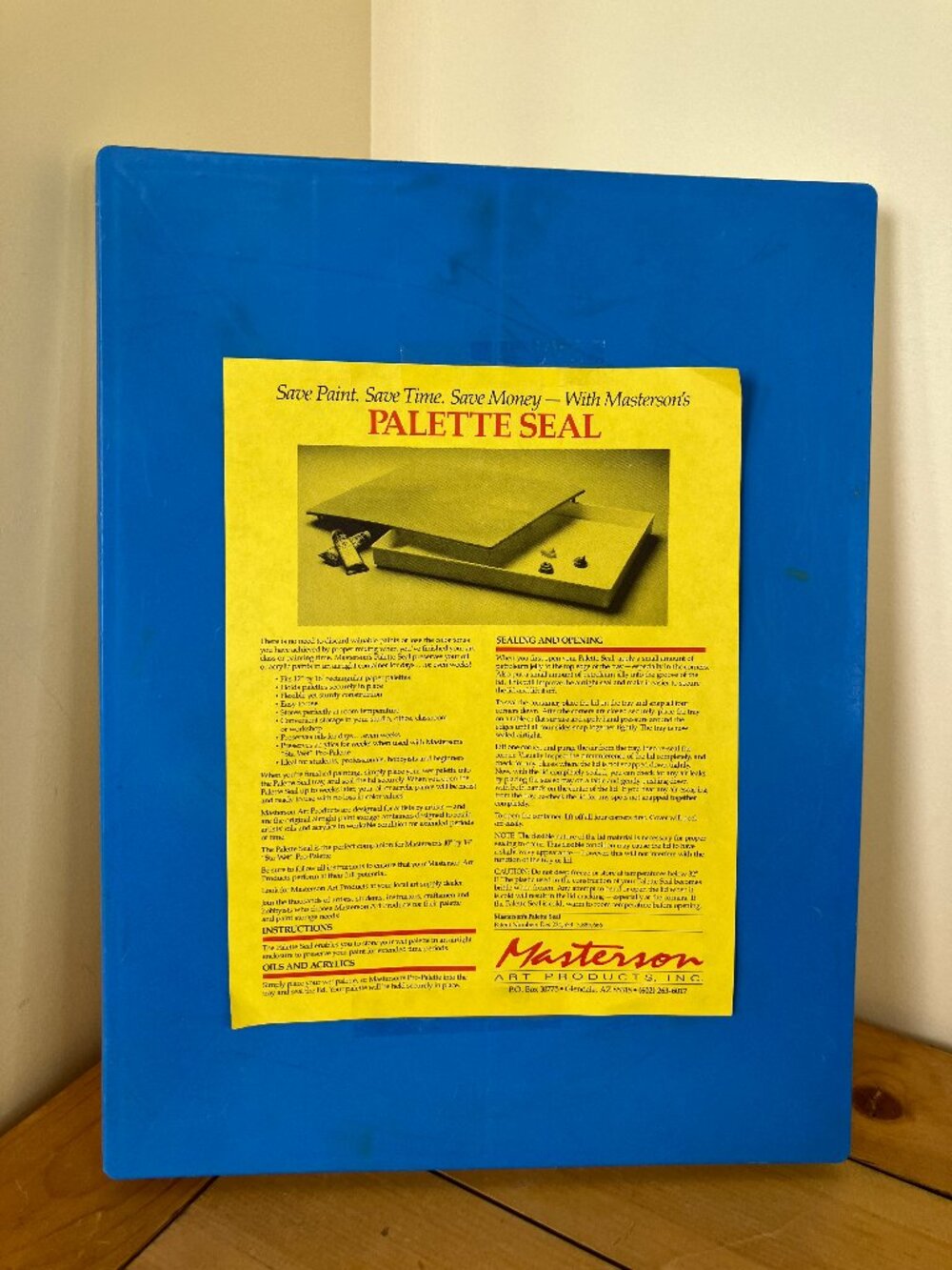 Masterson Palette Seal Air Tight Paint Storage Box with 8 Sheets 12x16"